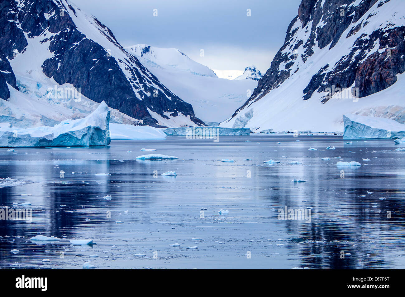 Antarctic Ice Landscape Photo; december 28 2011 Stock Photo