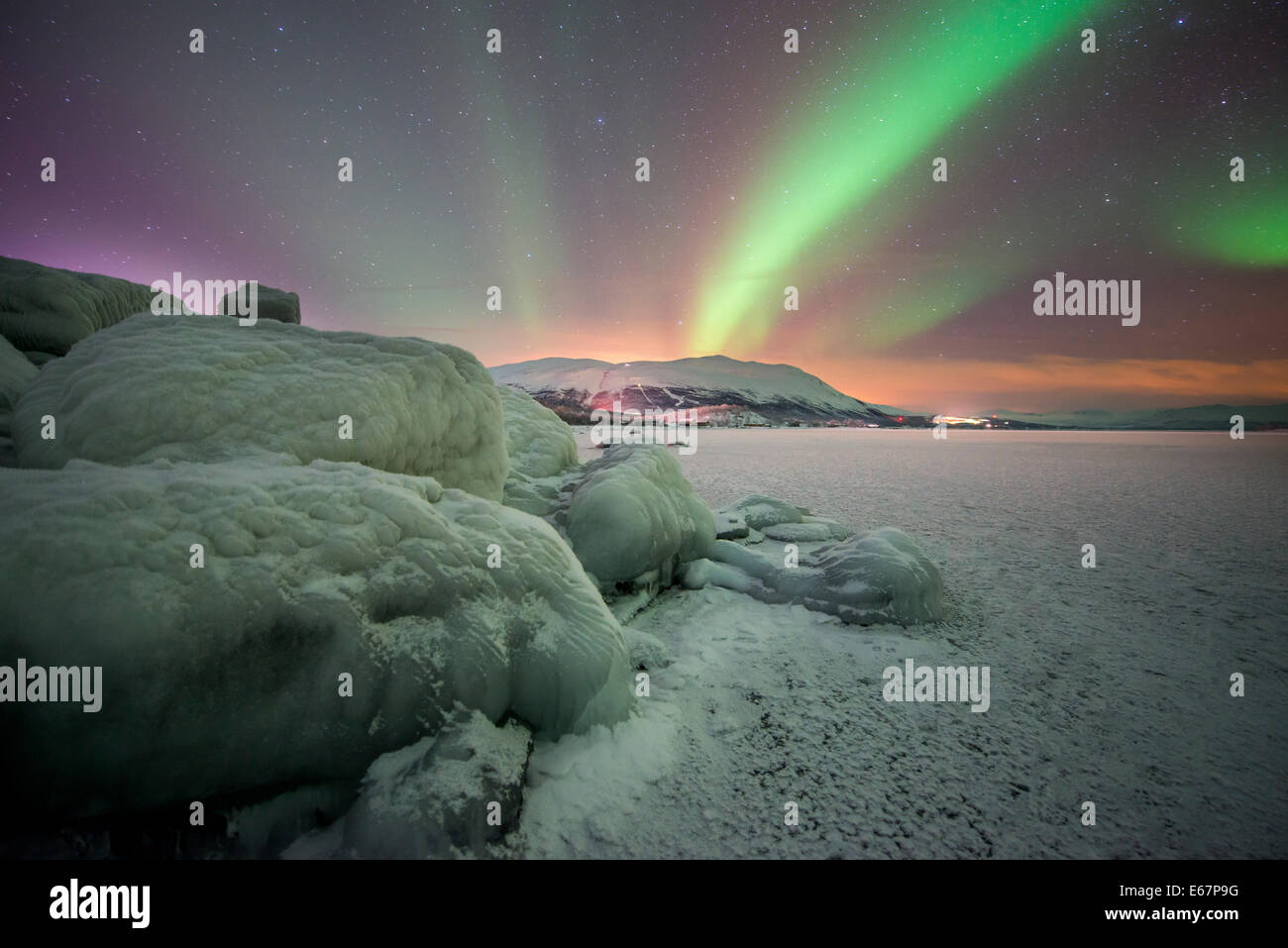 Northern lights in Sweden Stock Photo - Alamy