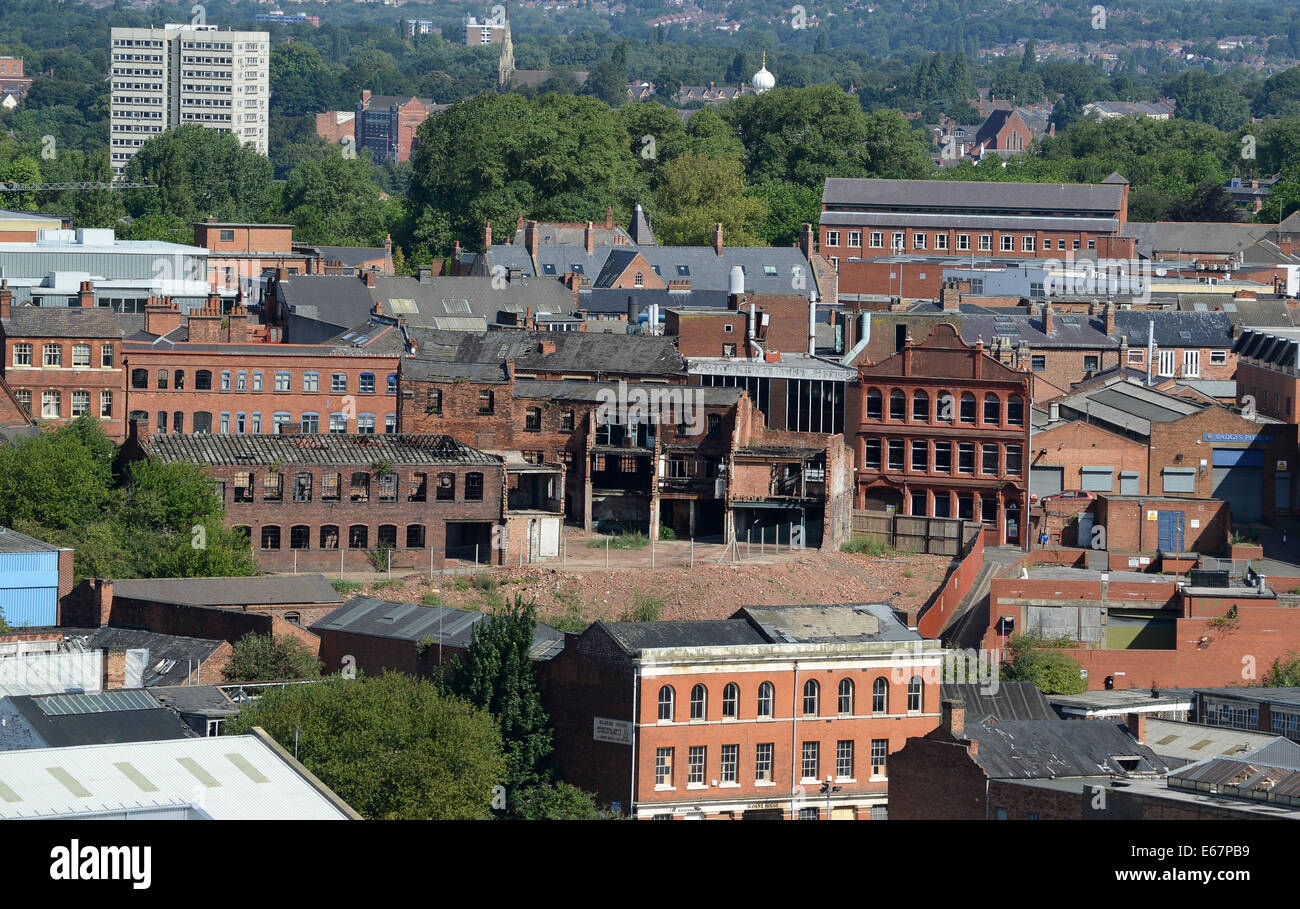 Birmingham Uk Derelict buildings off Camden Drive near Jewellery Quarter redevelopment area