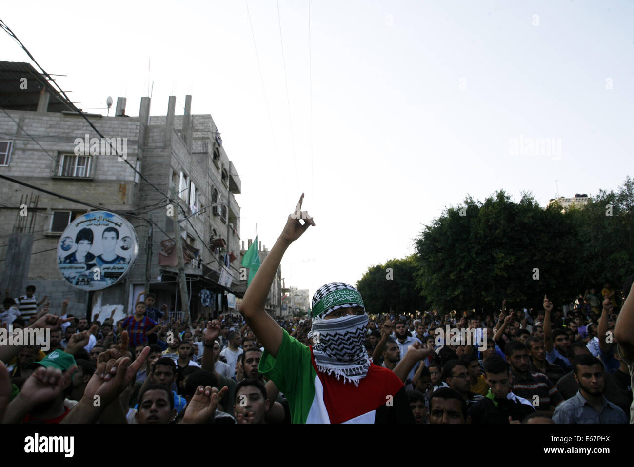 Rafah, Gaza Strip, Palestinian Territory. 17th Aug, 2014. Palestinian ...