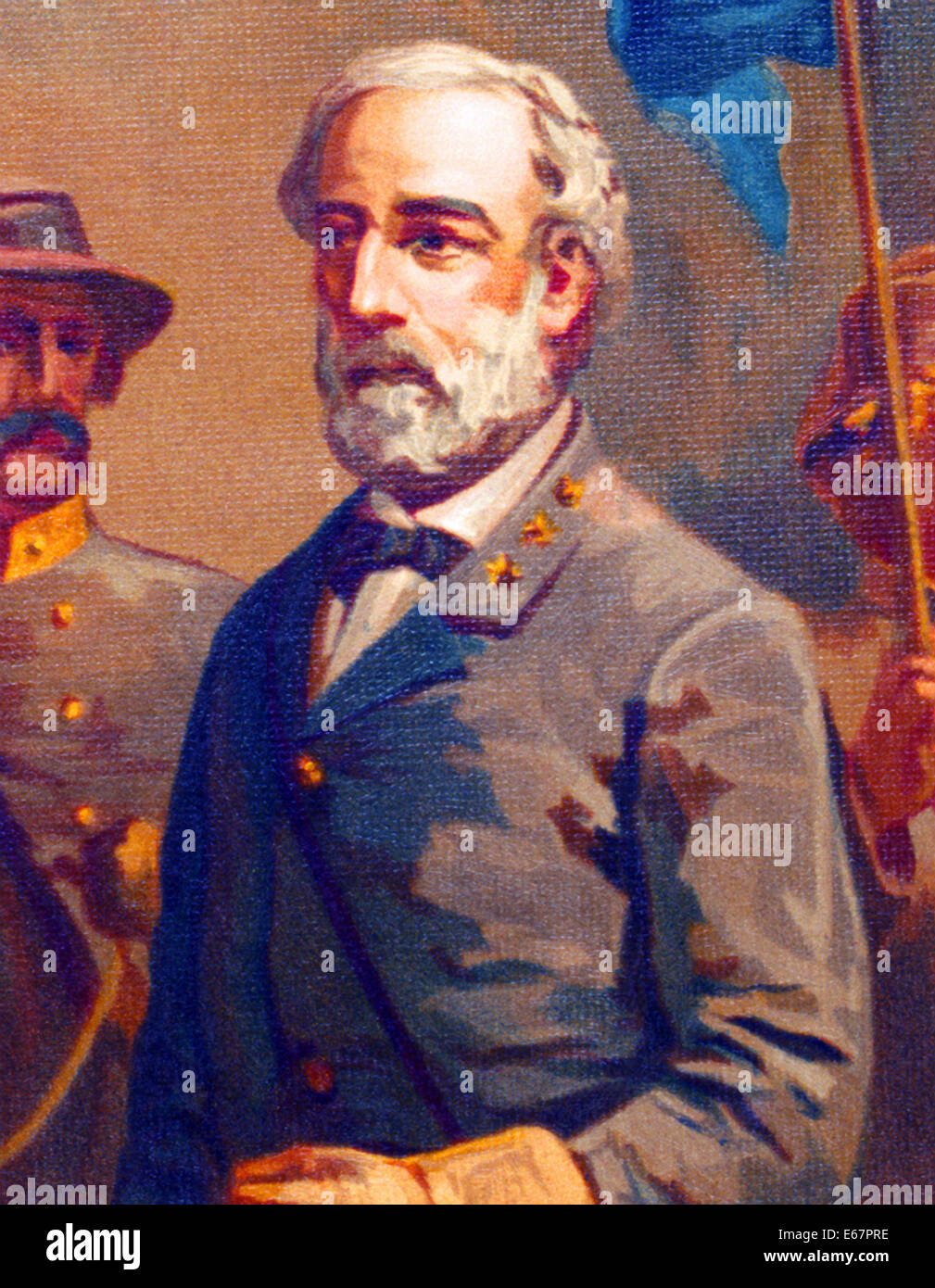 Vintage print depicting Robert E Lee Stock Photo - Alamy
