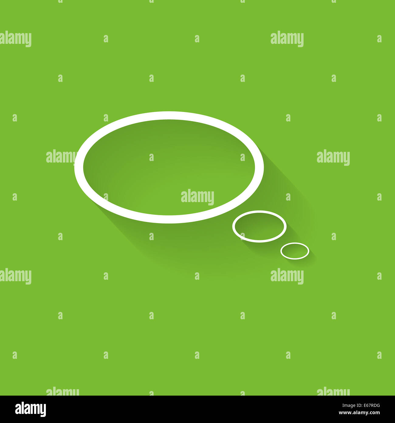 Speech bubble on green background Stock Photo - Alamy