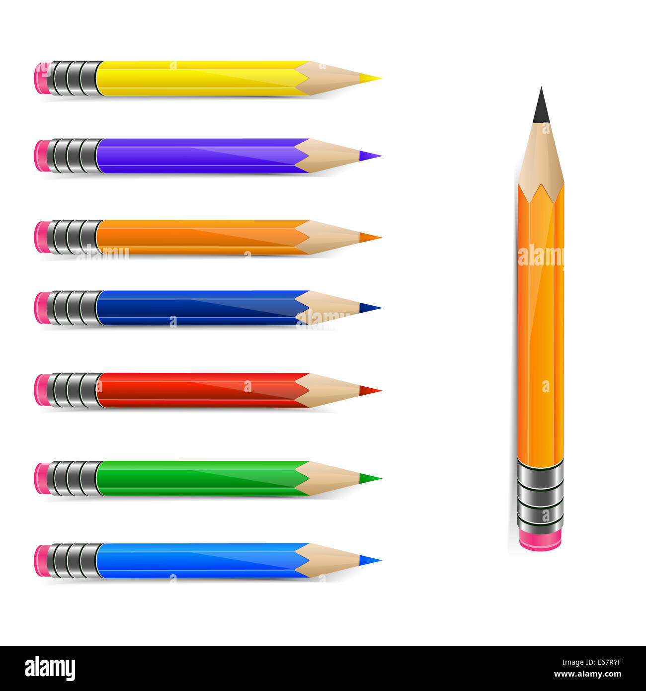 Set of pencils Stock Photo Alamy