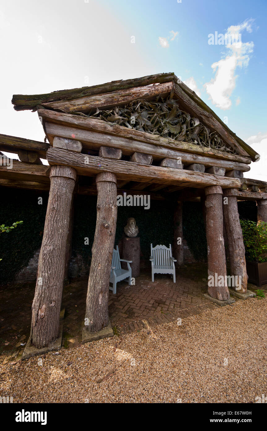 Grecian garden temple Stock Photo