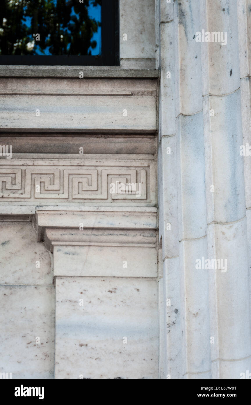 Architectural Details of United States Depository building, 201 South Jefferson Street, Roanoke, VA Stock Photo