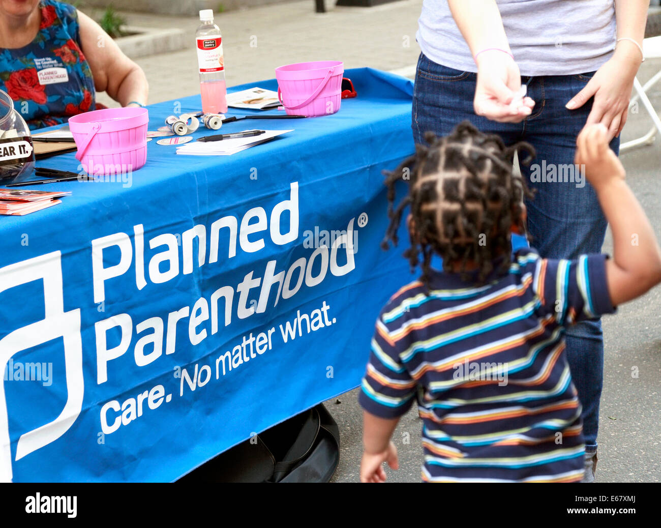 Planned Parenthood booth. Stock Photo