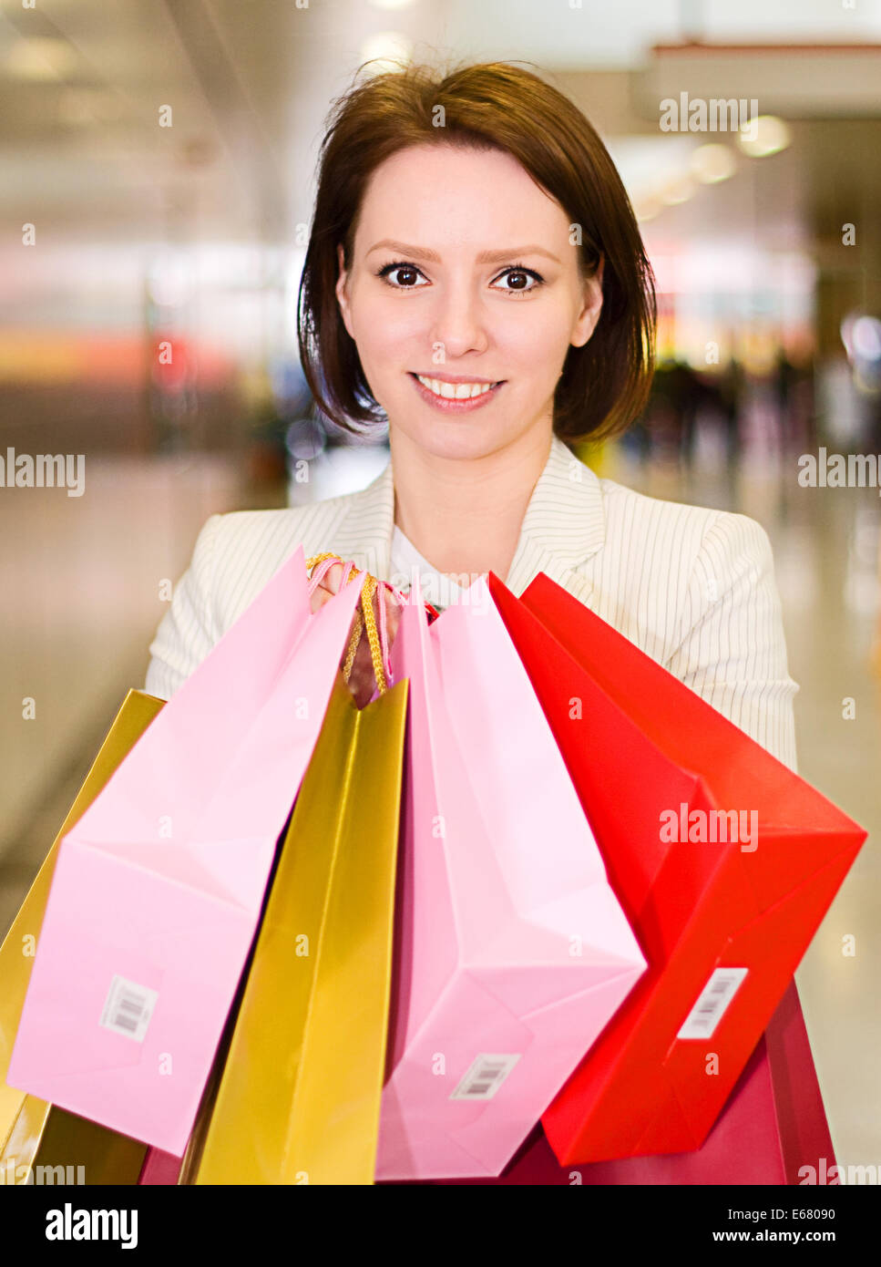 beautiful young woman shopping Stock Photo Alamy