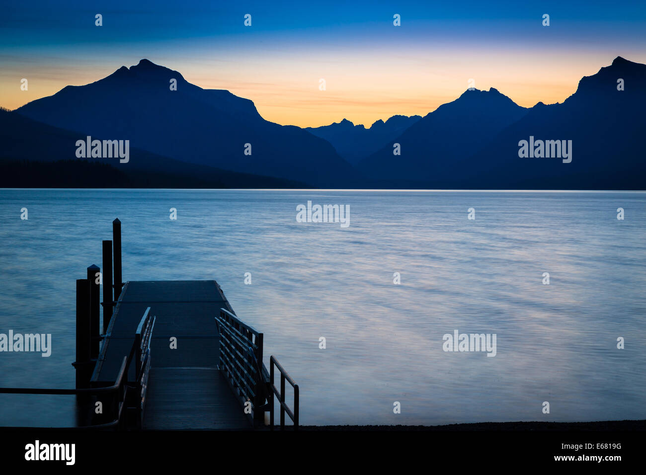 Lake McDonald in Glacier National Park, in Montana near the US-Canada border Stock Photo