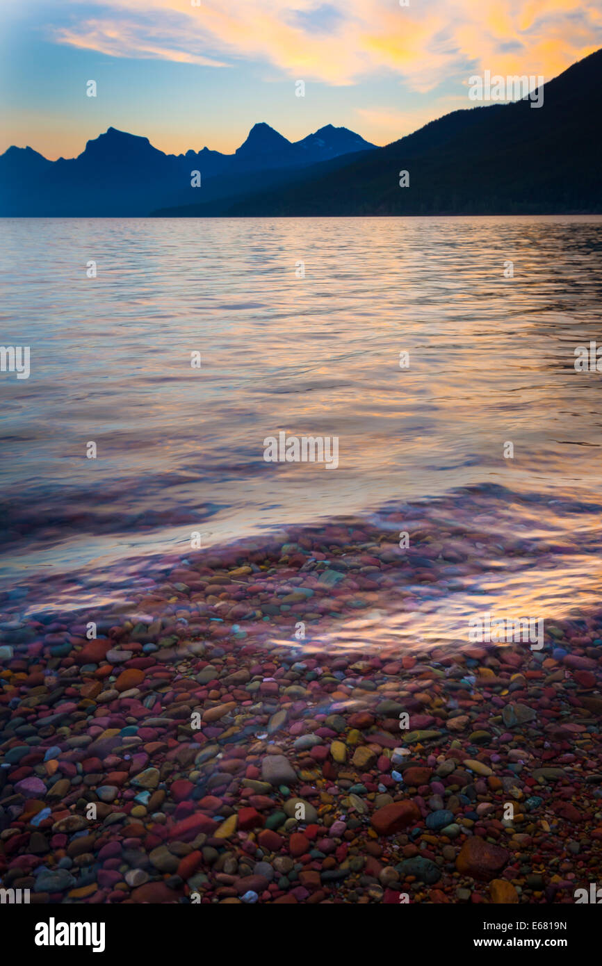 Lake McDonald in Glacier National Park, in Montana near the US-Canada border Stock Photo