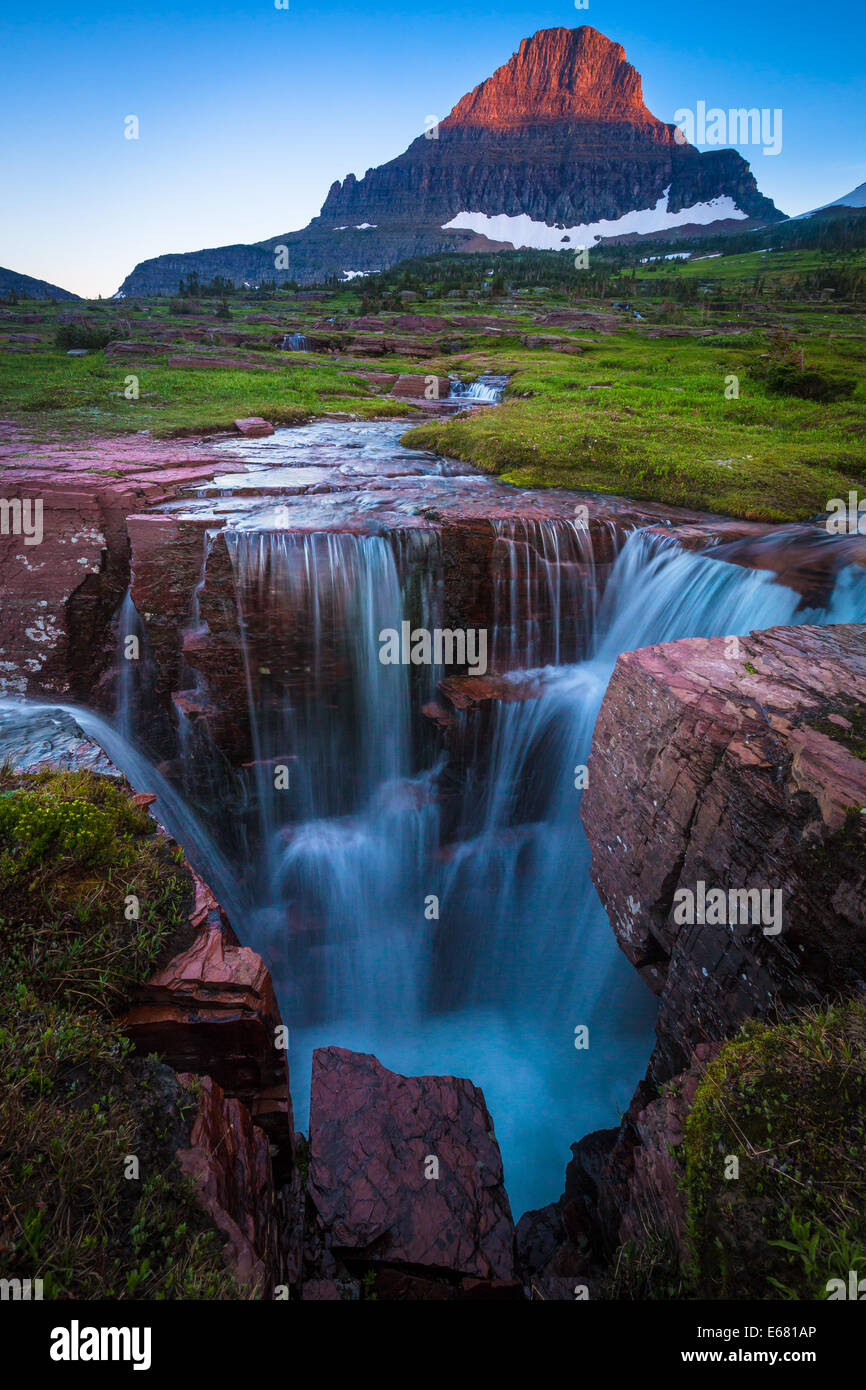 Logan Pass in Glacier National Park, Montana, located near the US-Canada border Stock Photo