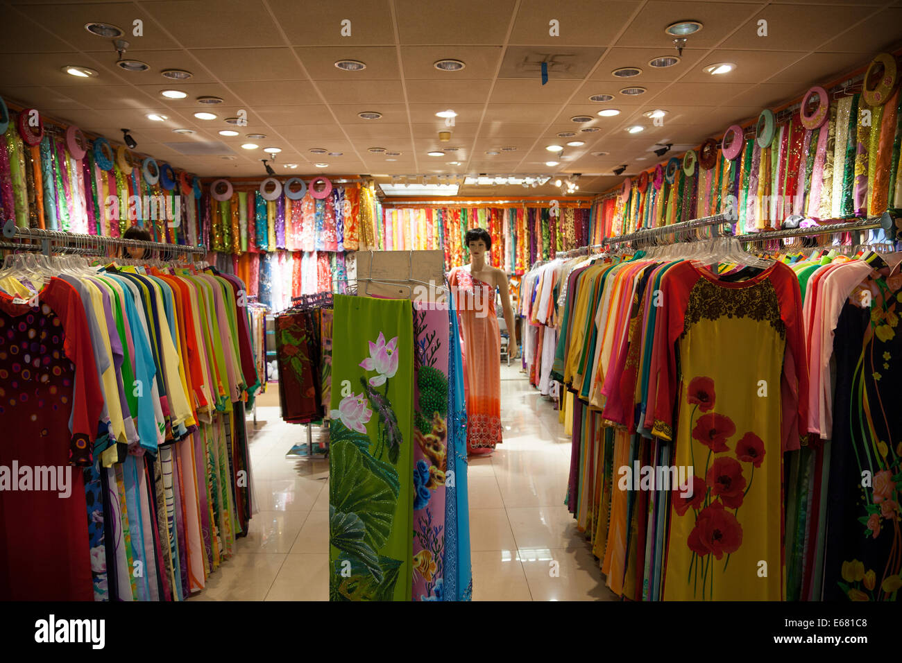 Vietnamese clothing and fabric store, Westminster, Orange County, California, USA Stock Photo
