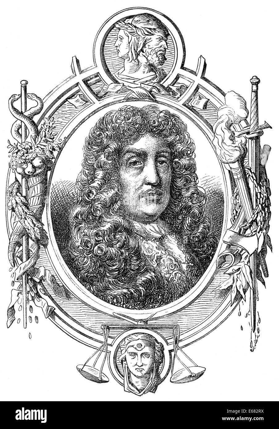 John Maitland, 1st Duke and 2nd Earl of Lauderdale, 3rd Lord Thirlestane, 1616-1682, a Scottish politician, Stock Photo