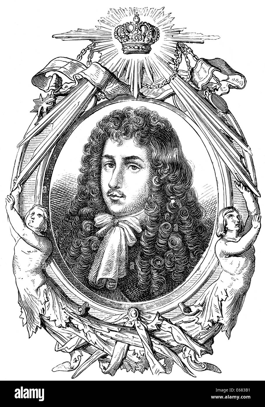 Antoine Nompar de Caumont, duc de Lauzun, marquis de Puyguilhem, 1632-1723, a French courtier and soldier, Stock Photo