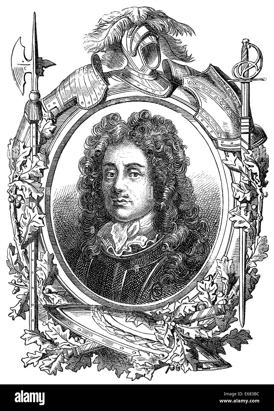 Camille d'Hostun de la Baume, duc de Tallard, 1652-1728, a French noble, diplomat and military commander, Stock Photo