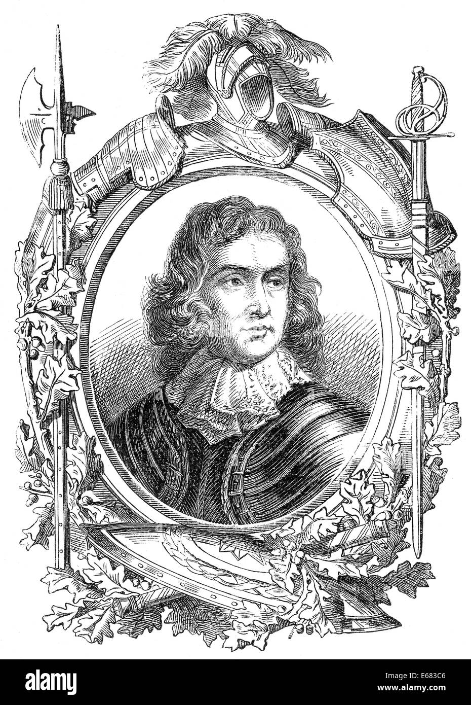 John Lambert, 1619-1684, an English Parliamentary general and politician Stock Photo
