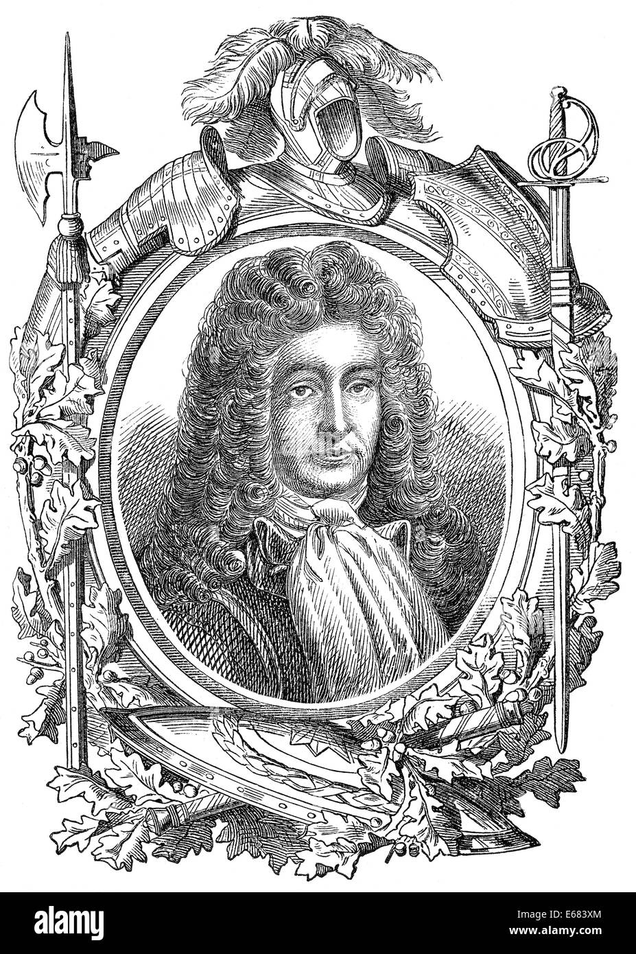 Nicolas Catinat, 1637 - 1712, a French military commander and Marshal of France, Stock Photo