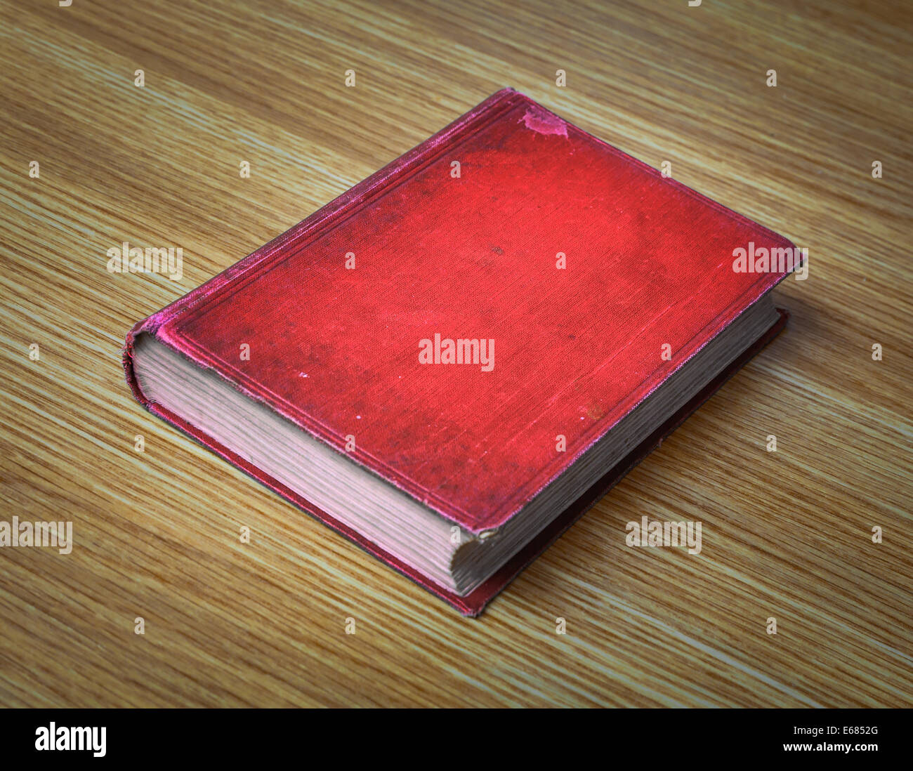 Very old books on desk, books are around 100 years old Stock Photo