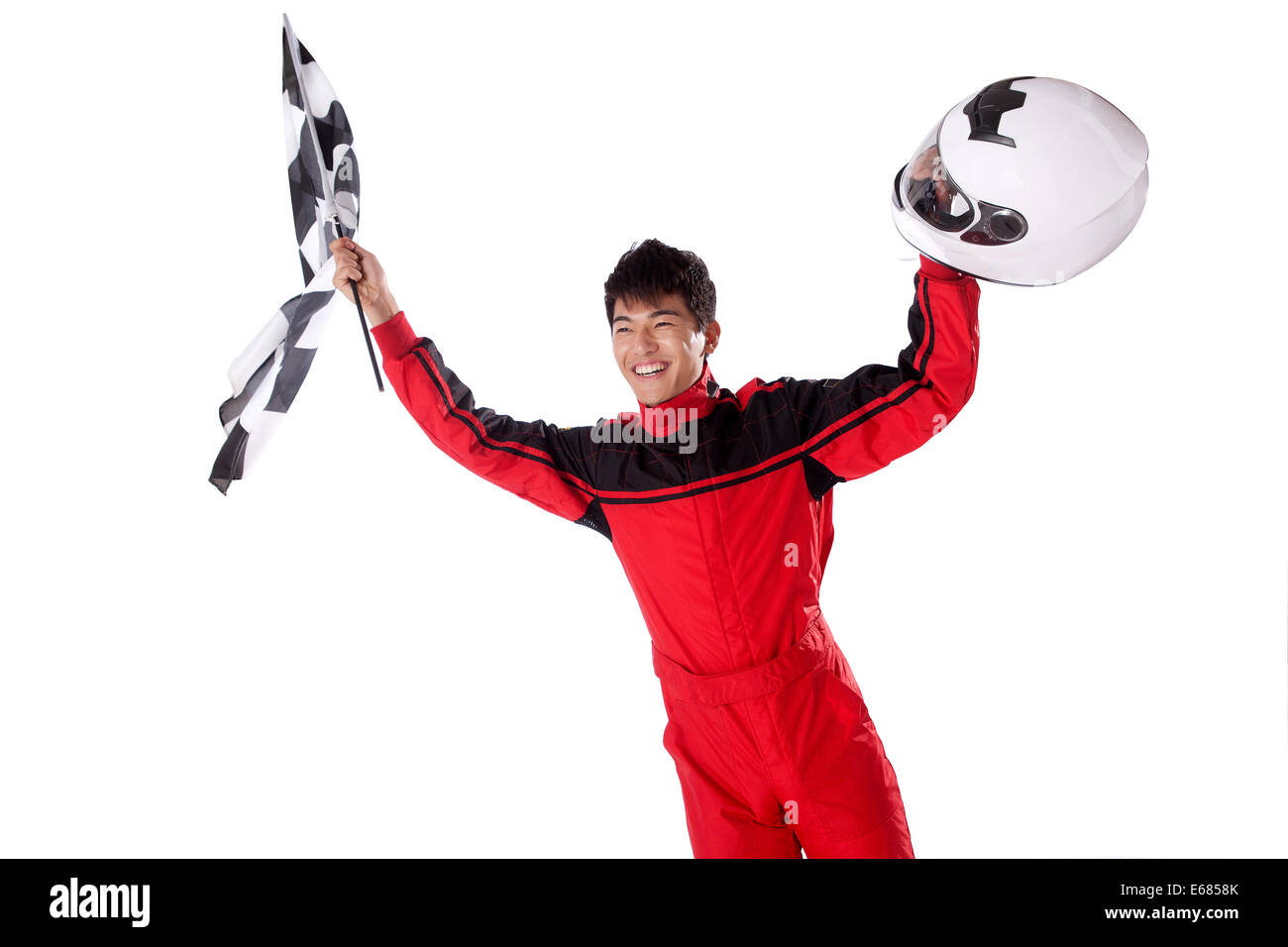 Young Race Car Driver Stock Photo Alamy