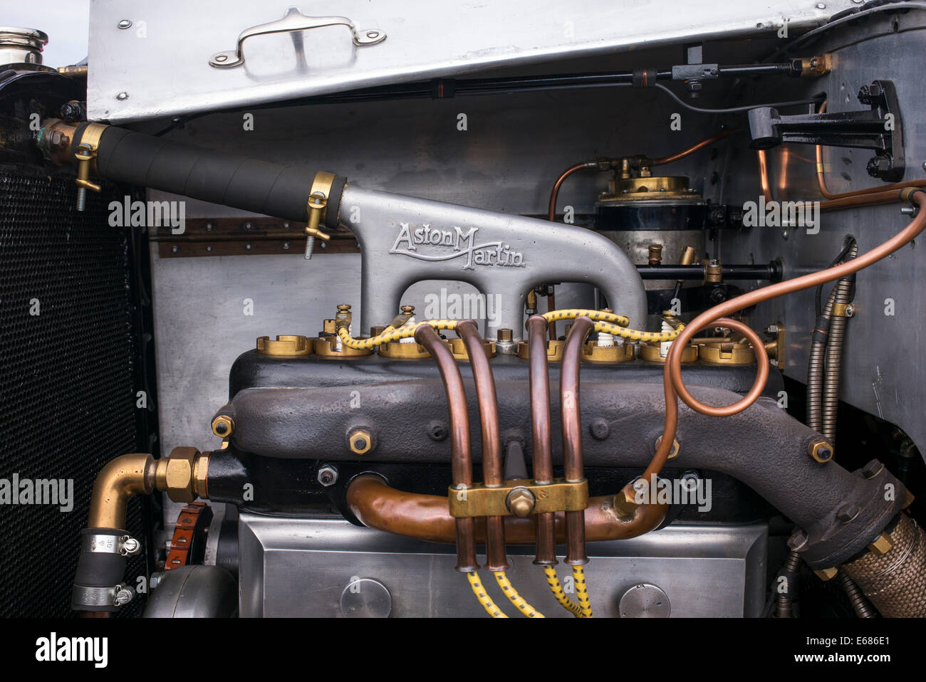 Vintage Aston Martin Engine Stock Photo Alamy