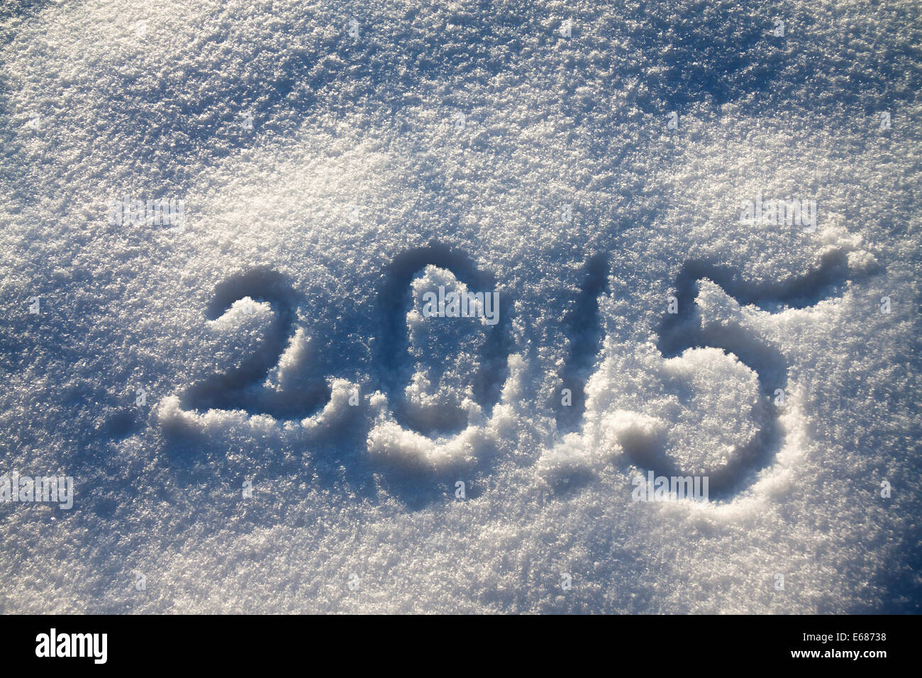 abstract New Year's and Christmas background from snow and number Stock ...