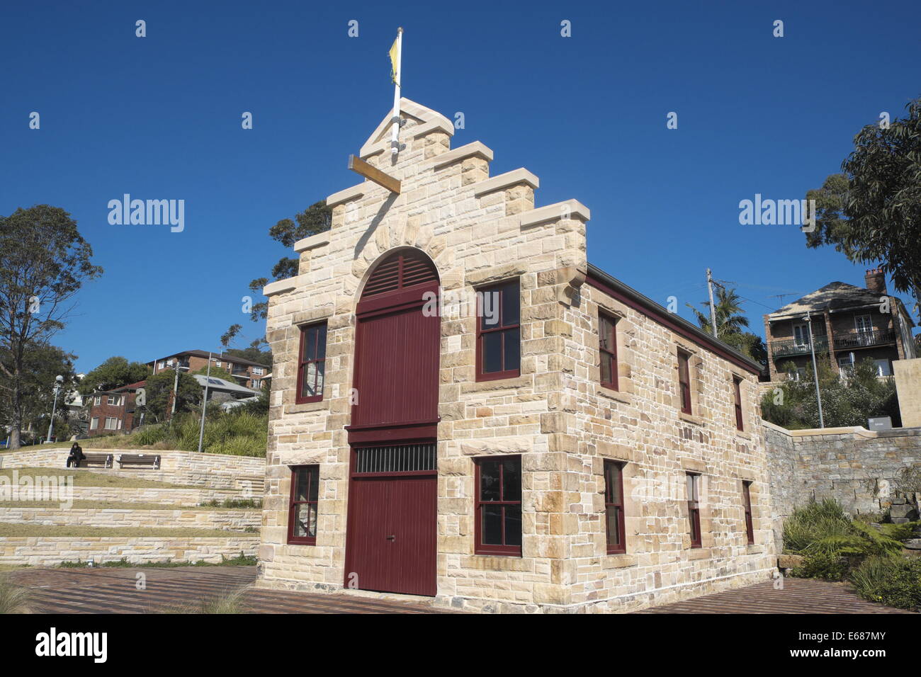 refurbished historic sandstone building on the waterfront at Balmain