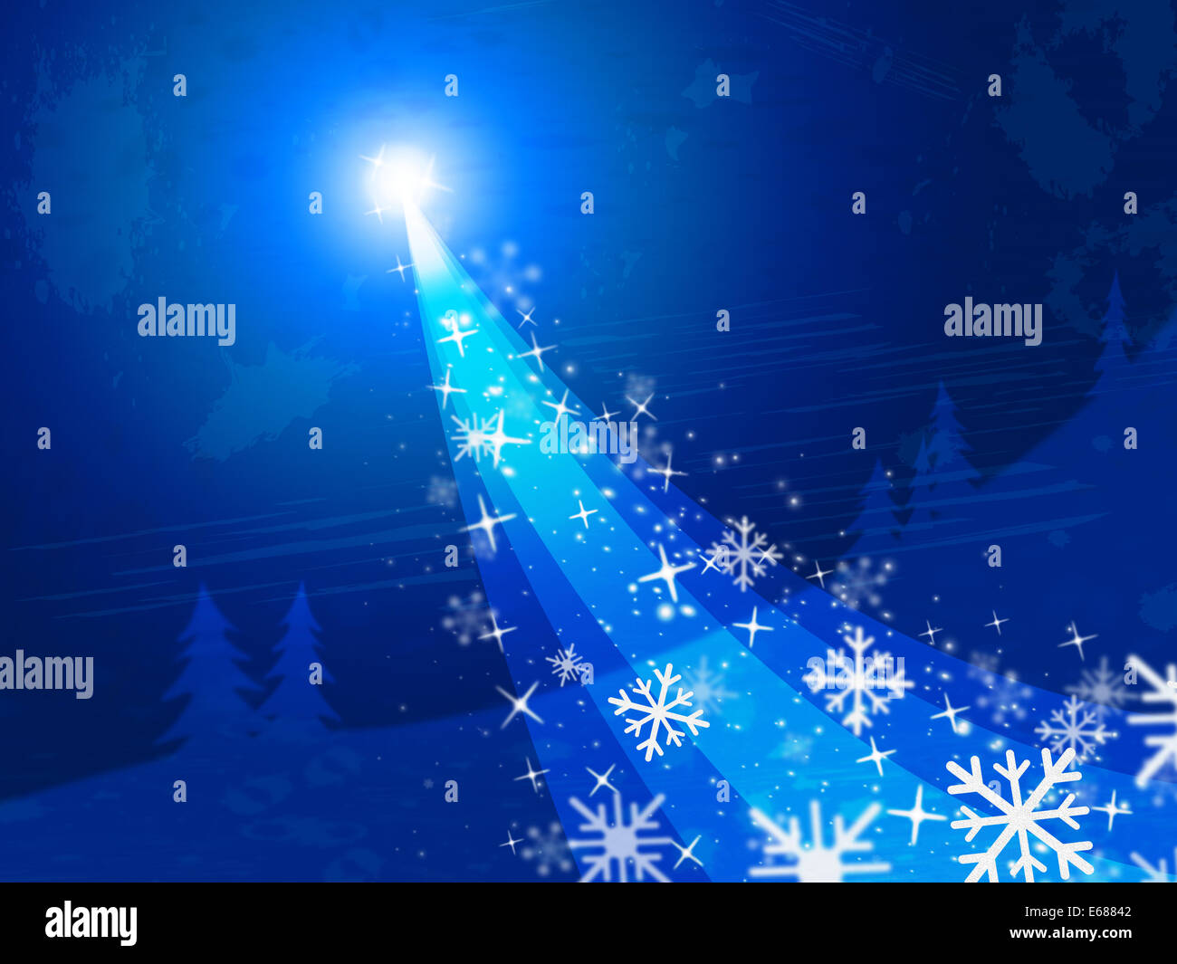 Star Xmas Showing Merry Christmas And Blazing Stock Photo Alamy