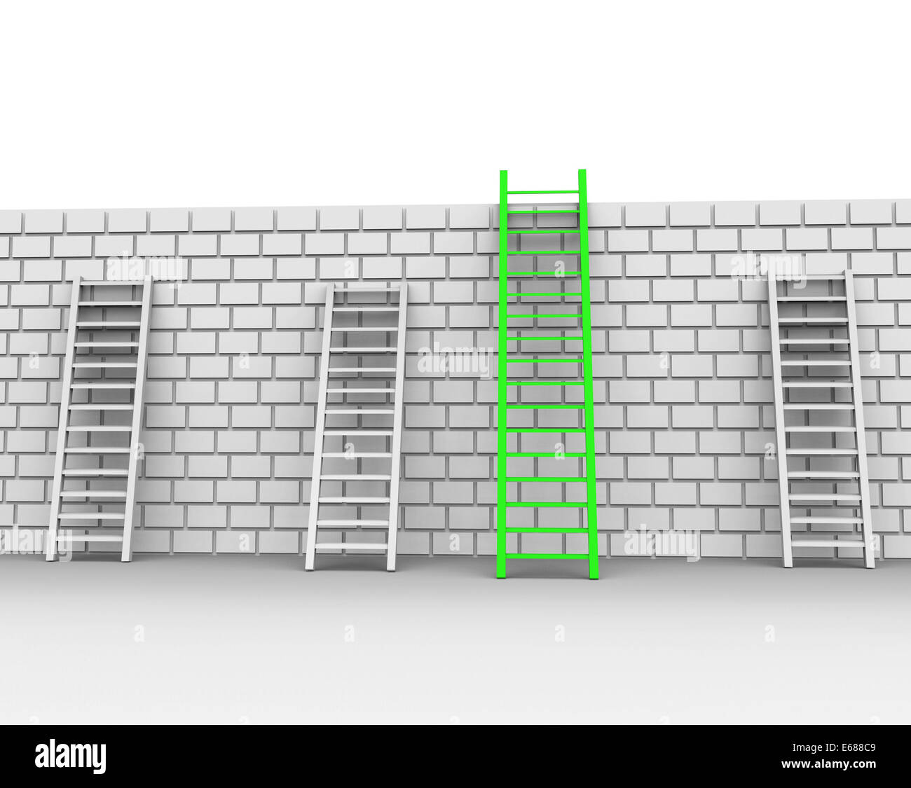 Brick Wall Meaning Overcome Problems And Difficulty Stock Photo Alamy