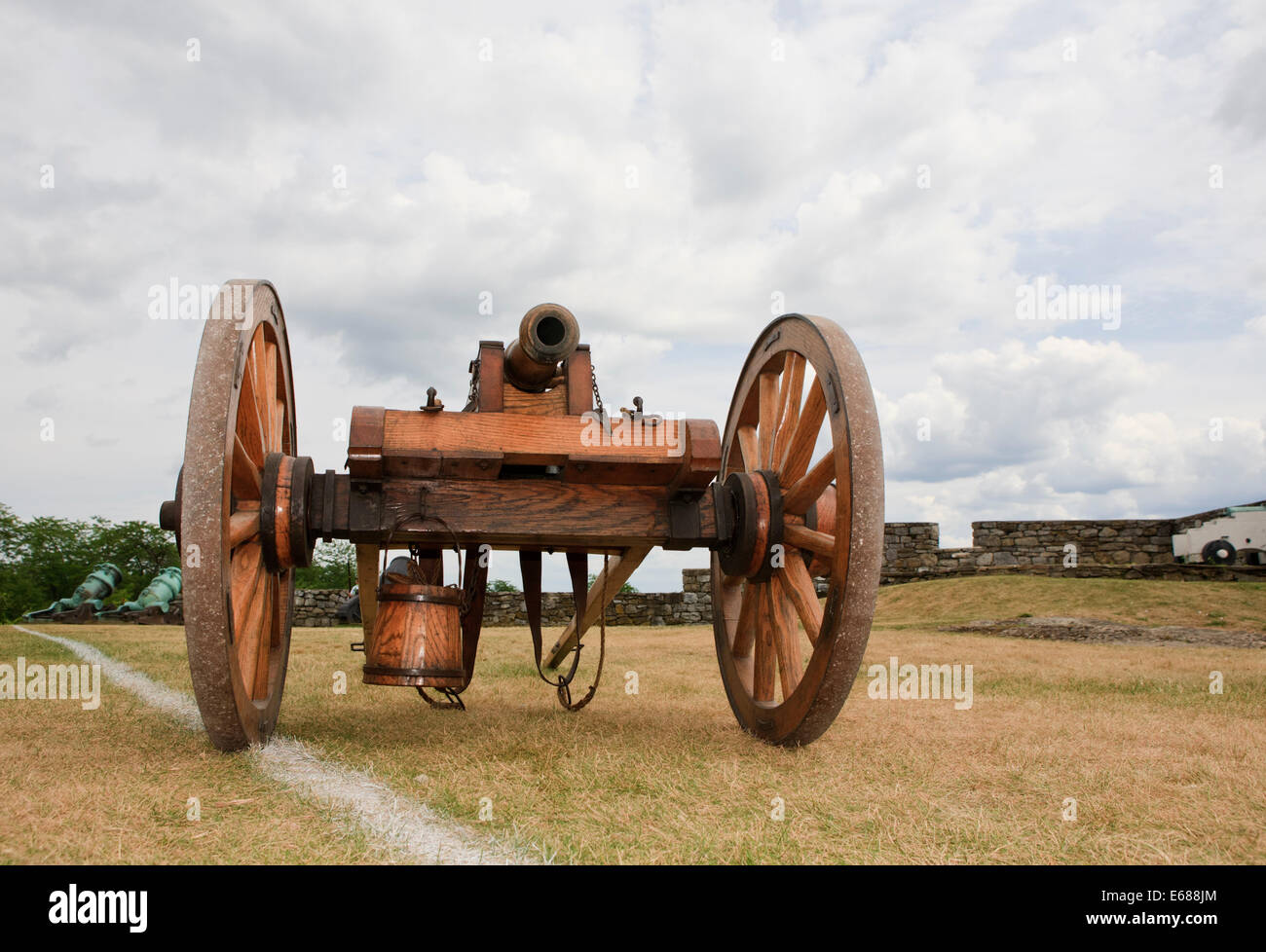 Cannon at Fort Ticonderoga, New York. Stock Photo