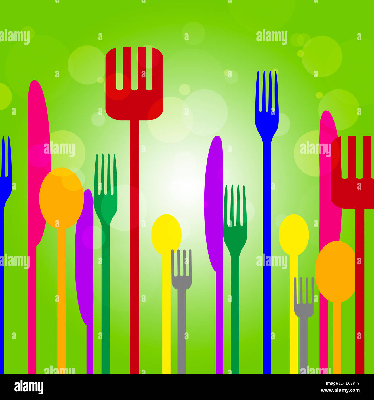 Food Spoons Meaning Foodstuf Knife And Cutlery Stock Photo Alamy