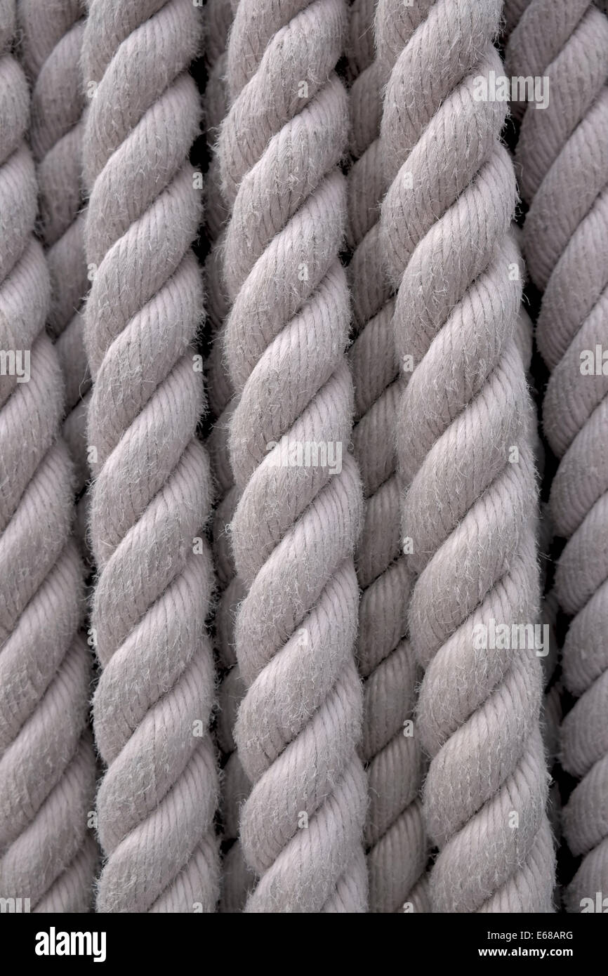 Rope on a sailboat Stock Photo
