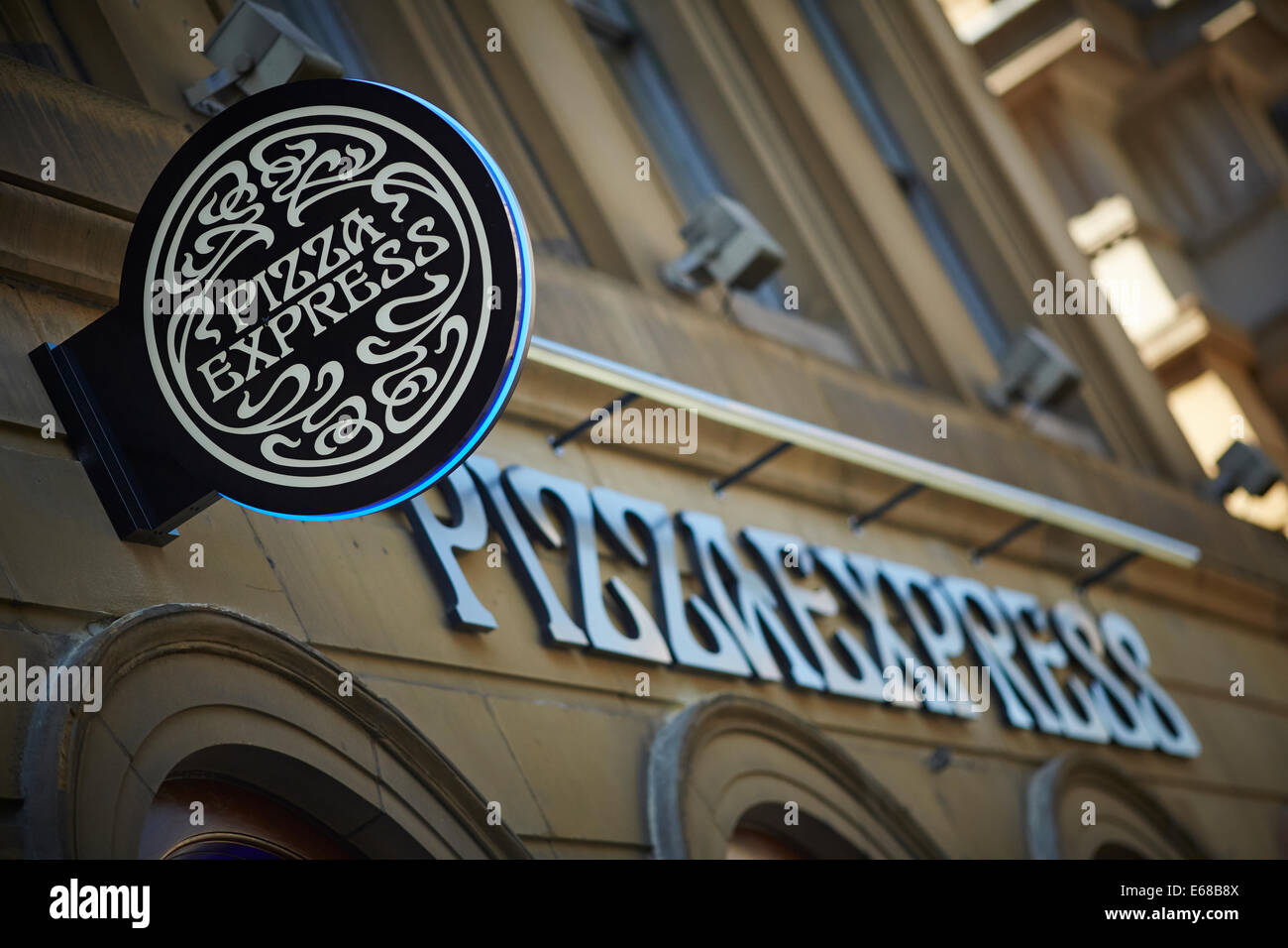 Pizza Express restaurant on king Street in Manchester UK Stock Photo