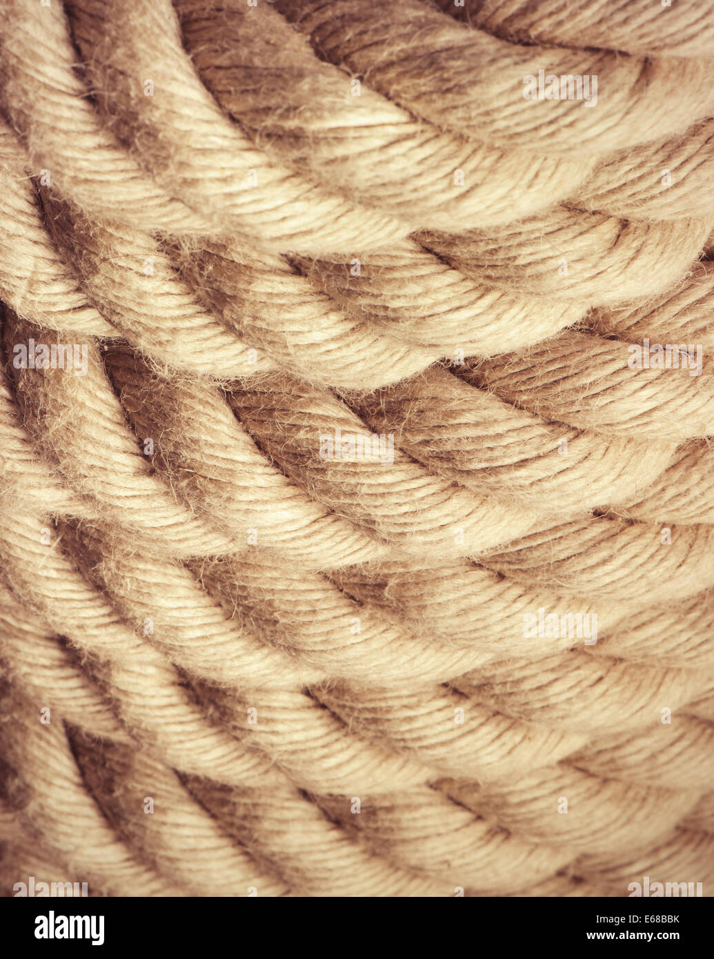 Close up of strong nautical rope Stock Photo