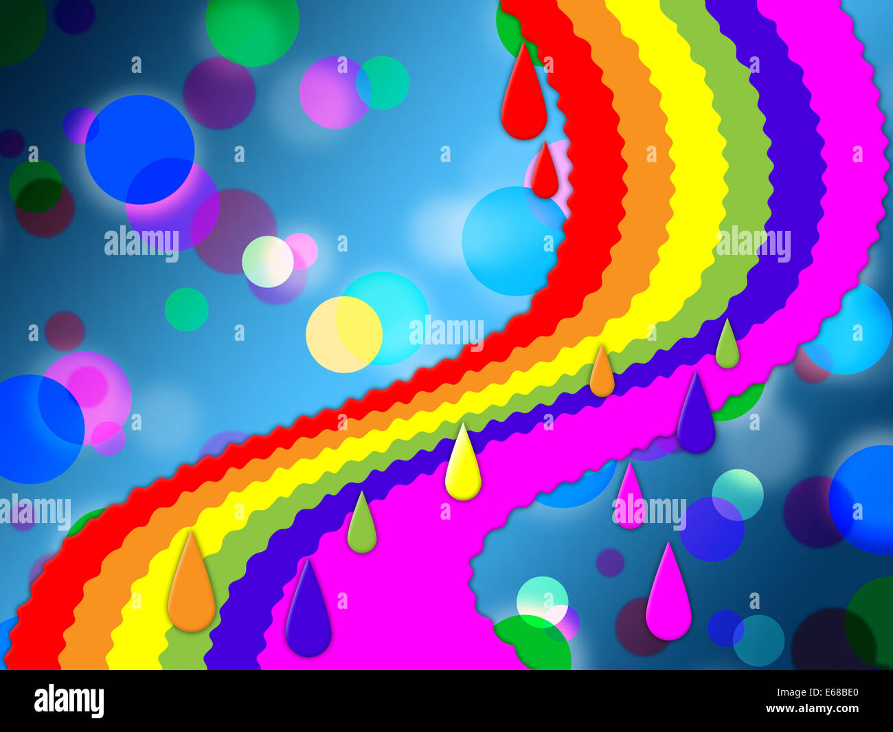 Rainbow Spots Background Meaning Painted And Dotted Stock Photo Alamy
