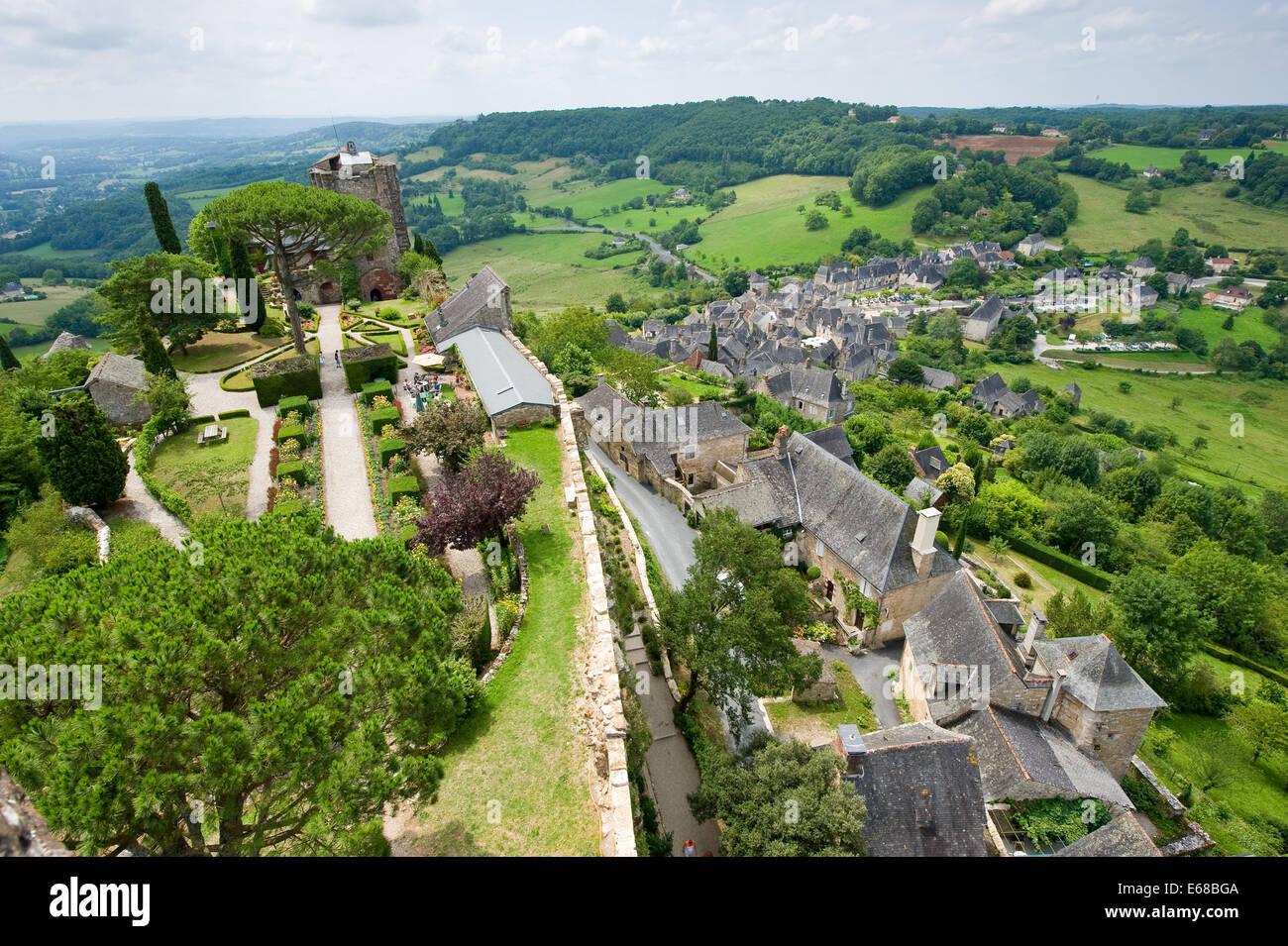 The village of Turenne in the district Dordogne in France Stock Photo