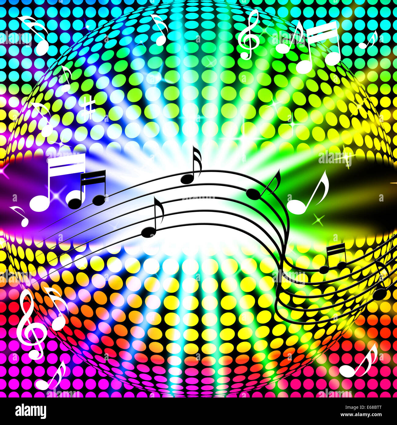 Rainbow music background showing musical hi-res stock photography and  images - Alamy