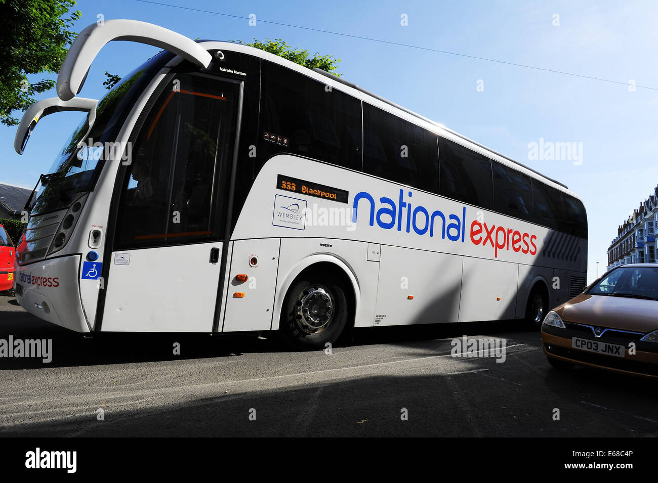 National Express coach, National Express coaches, National Express company, UK Stock Photo