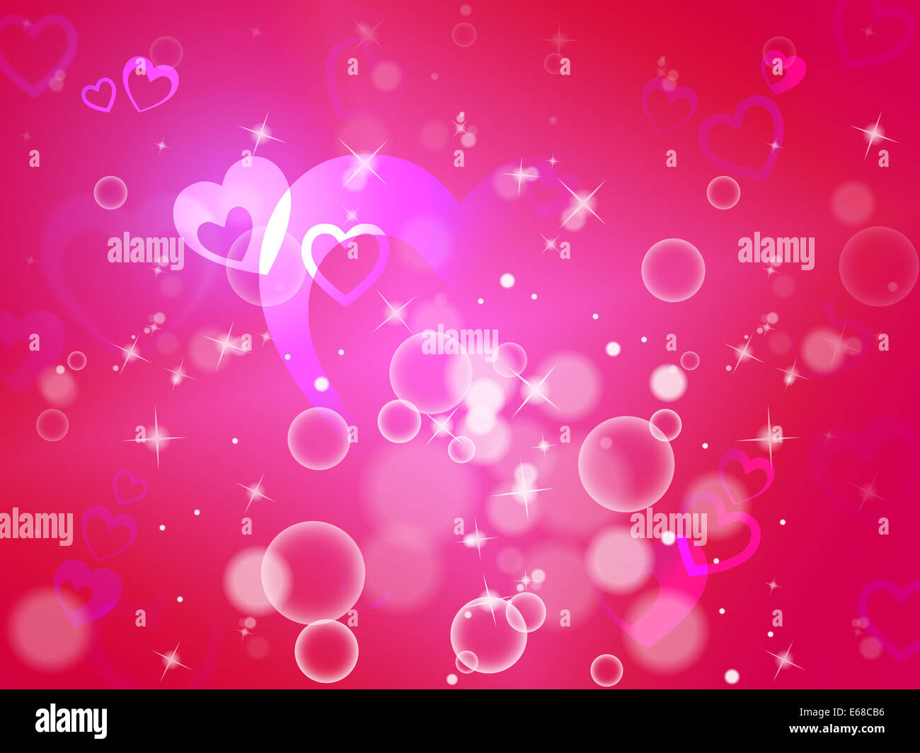 Hearts Background Meaning Shiny Hearts Wallpaper Or Romanticism Stock