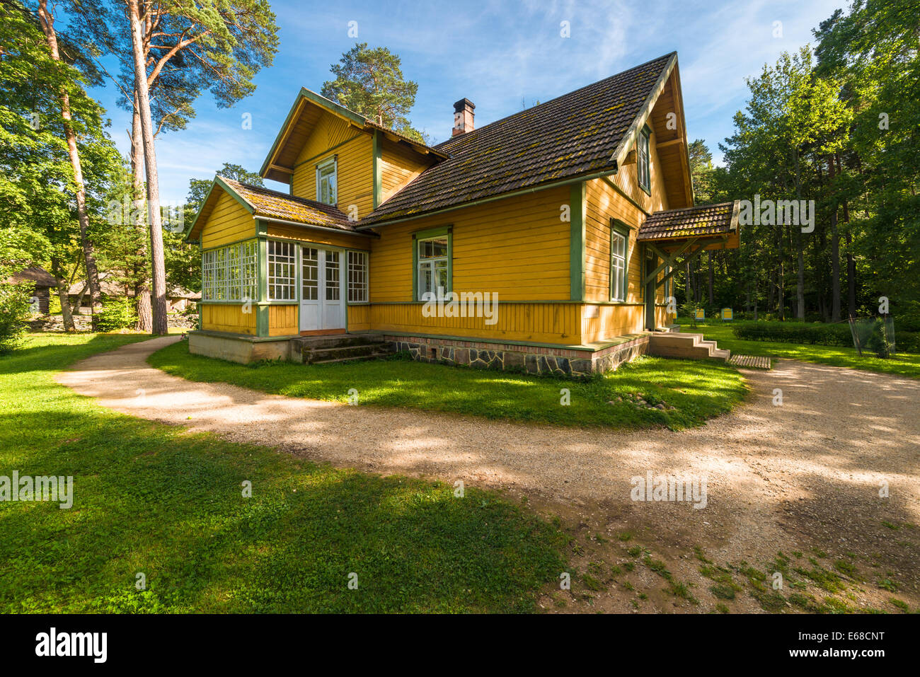 Traditional eastern-european country house of XX century Stock Photo