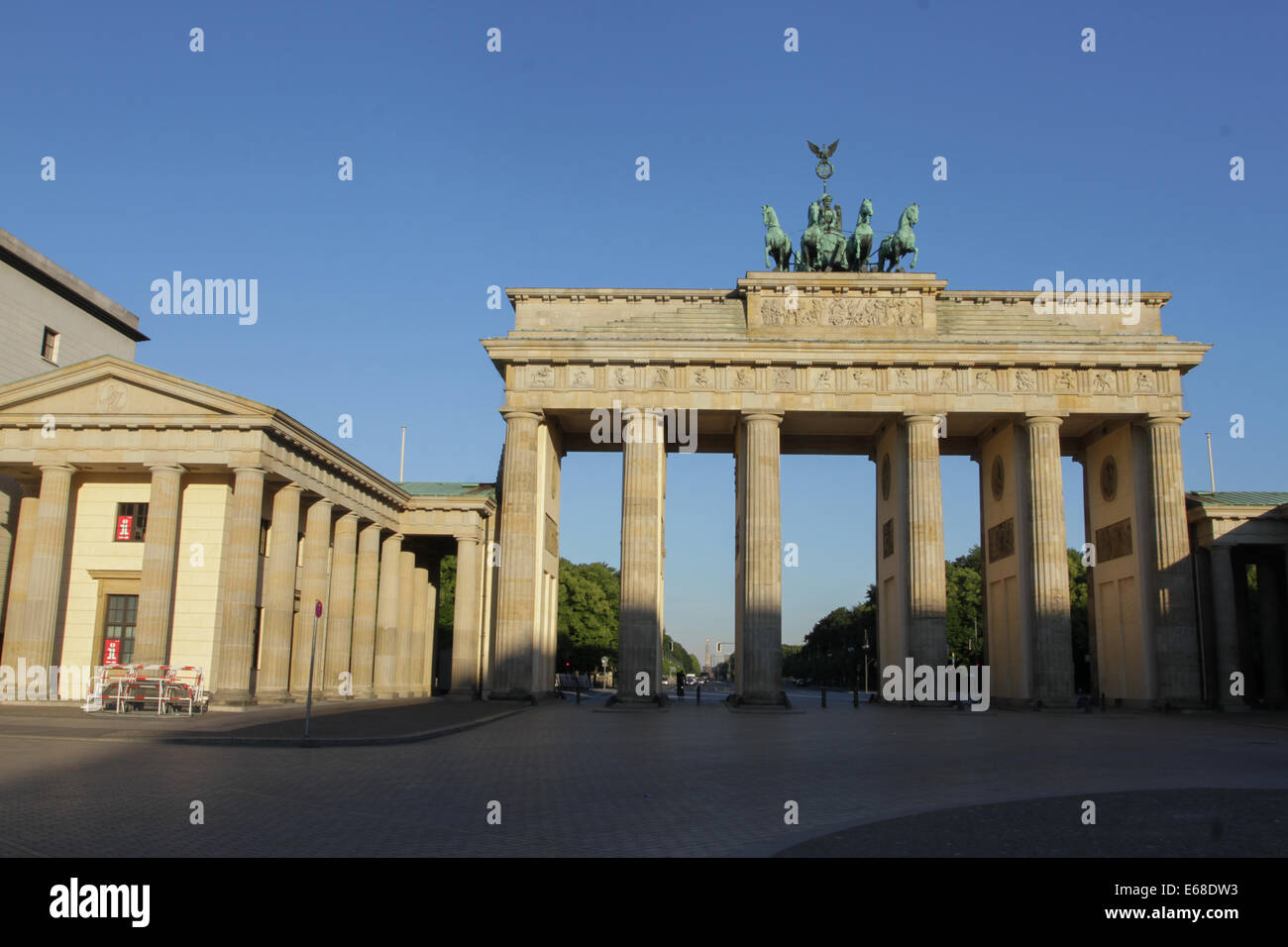 Brandenburg Gate at Pariser Platz, Berlin, Germany, Europe Stock Photo