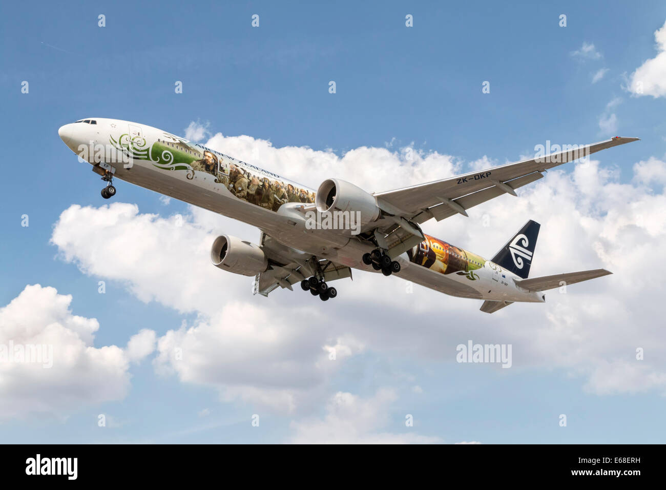 A Boeing 777 of Air New Zealand - The airline of middle earth Stock Photo