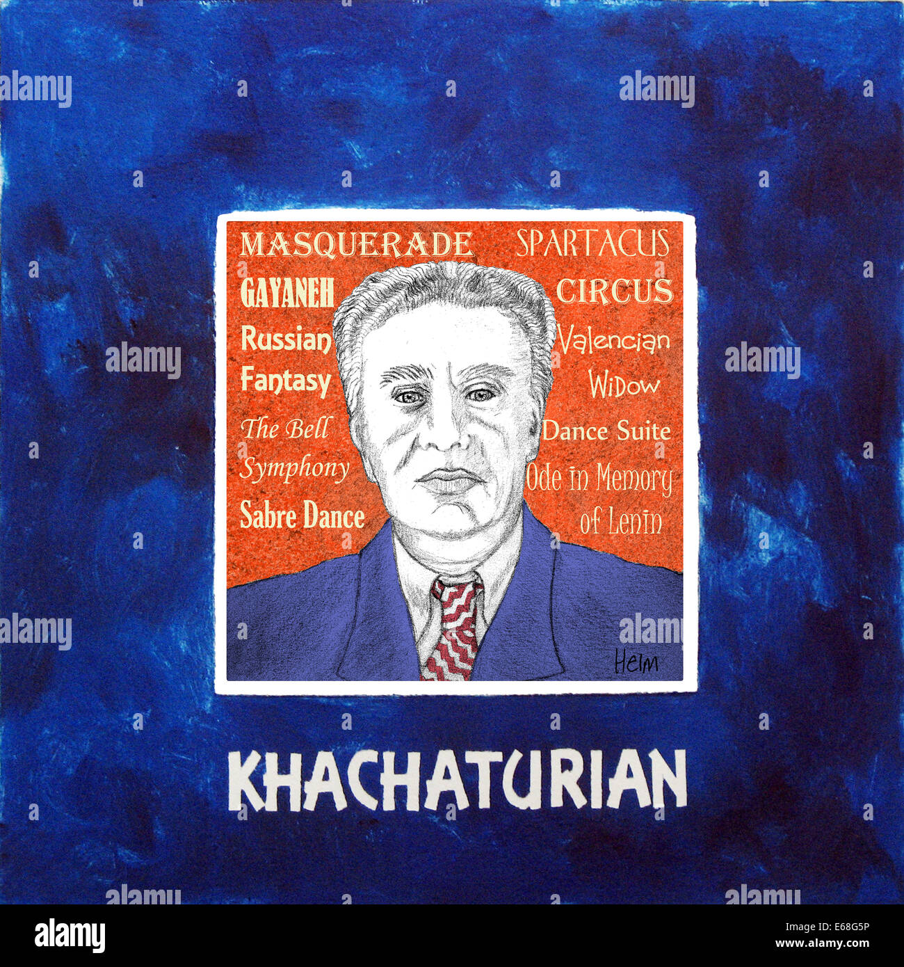 Khachaturian portrait, Armenian composer, 1903 – 1978 Stock Photo