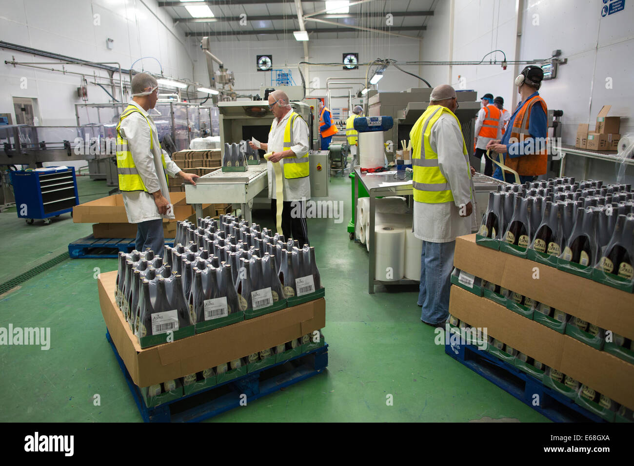 Bottling plant at Aspall Cider Farm which dates back to 1728, Aspall