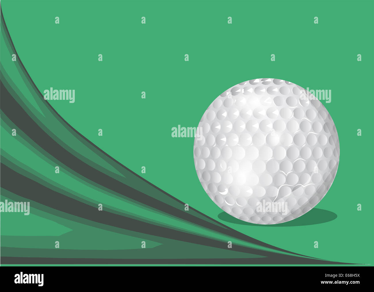 green background with a golf ball Stock Photo - Alamy