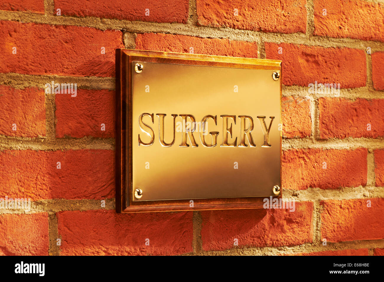 Exterior Surgery Sign Stock Photo