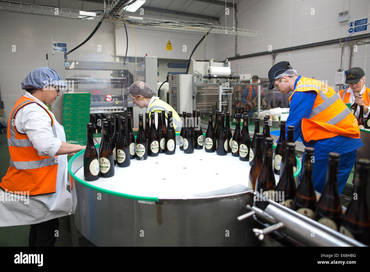Modern Bottling Plant at Aspall Cider Farm which dates back to 1728