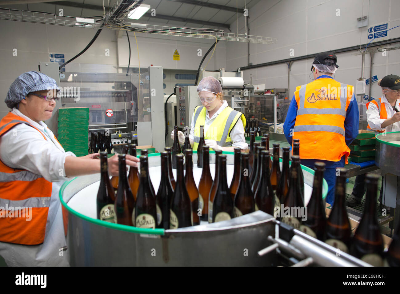 Modern Bottling Plant at Aspall Cider Farm which dates back to 1728