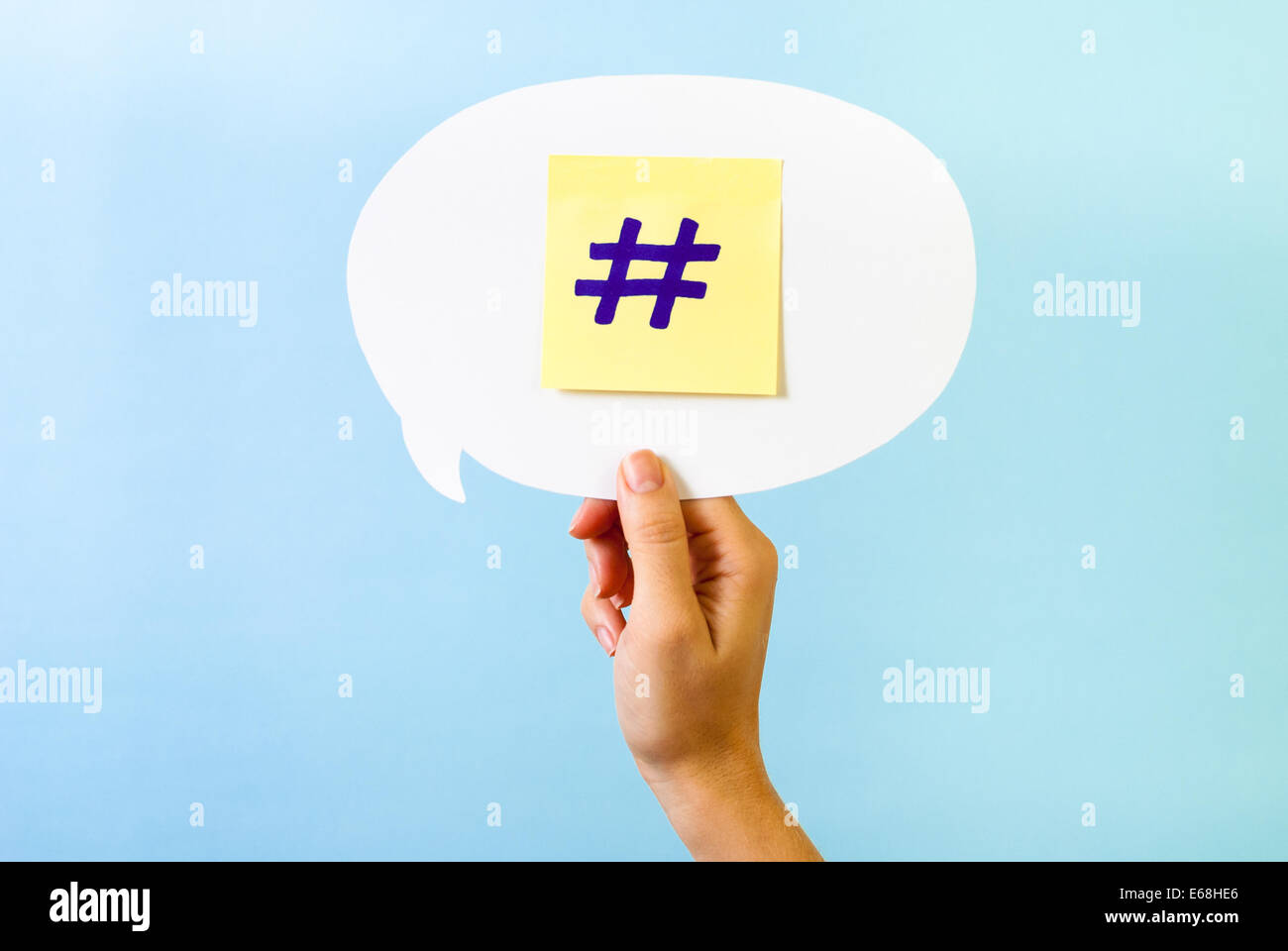 Social network hashtag Stock Photo