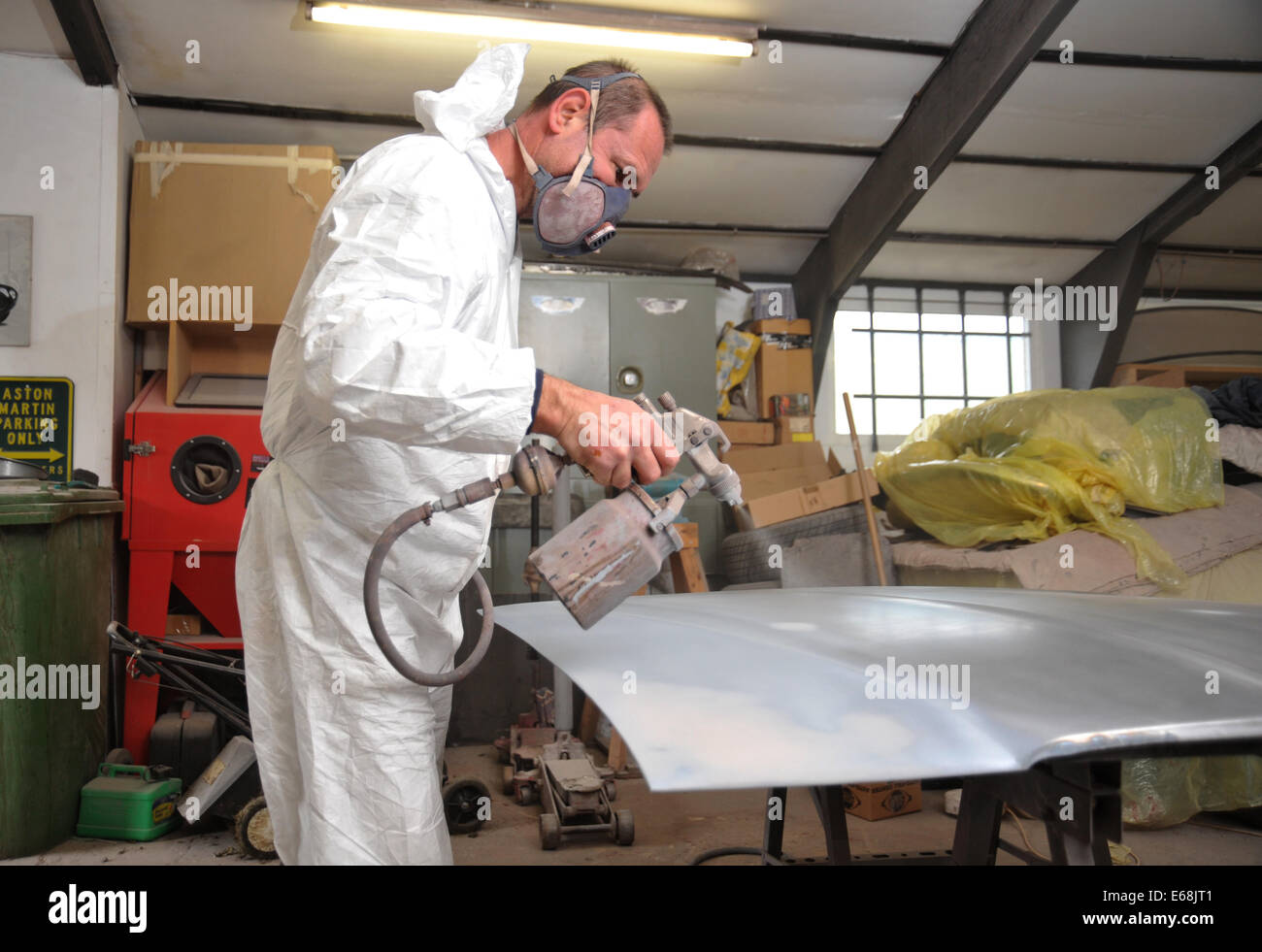 Car repair restoration painter using hires stock photography and