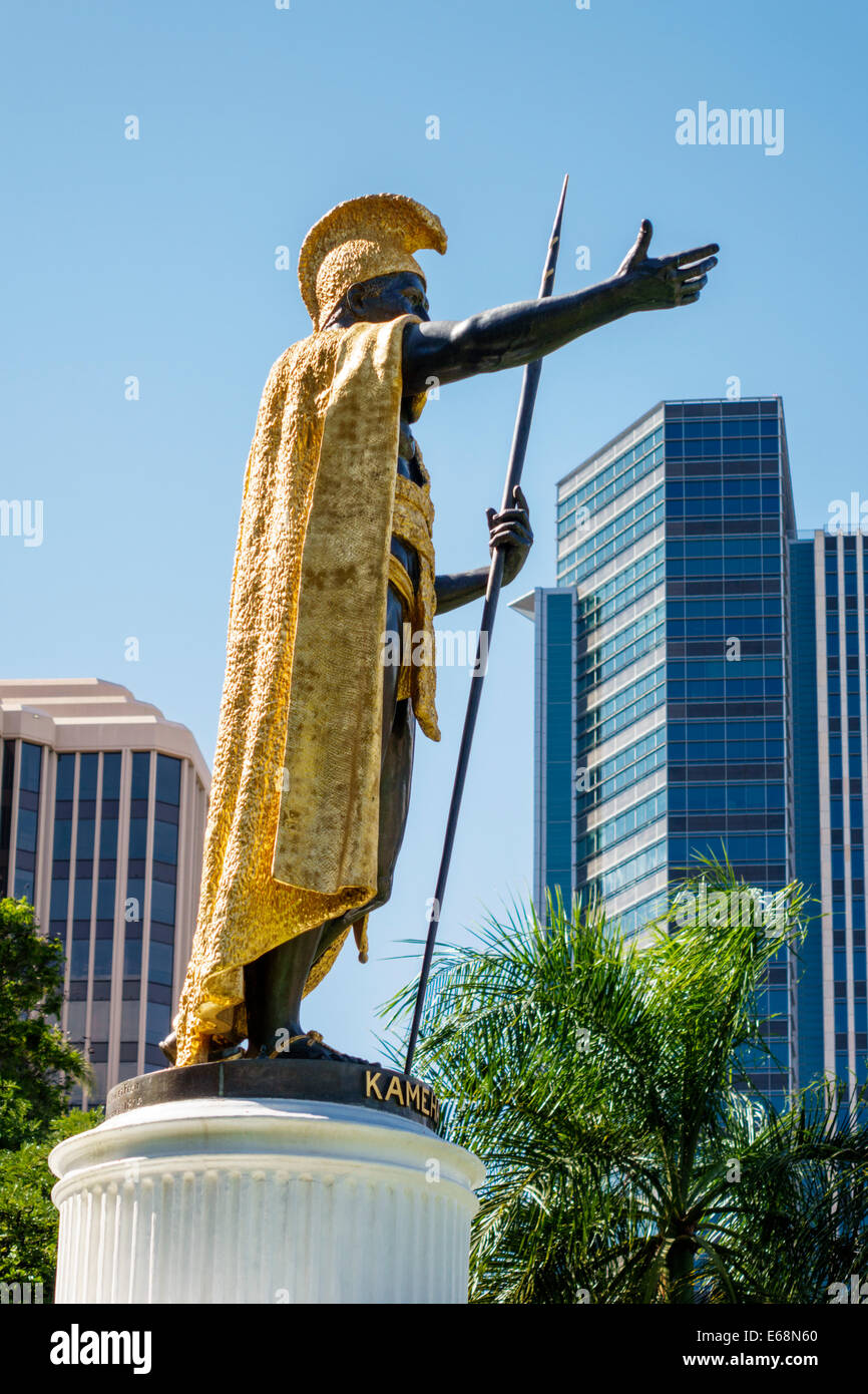 Hawaii,Oahu,Hawaiian,Honolulu,King Kamehameha the Great,statue,modern