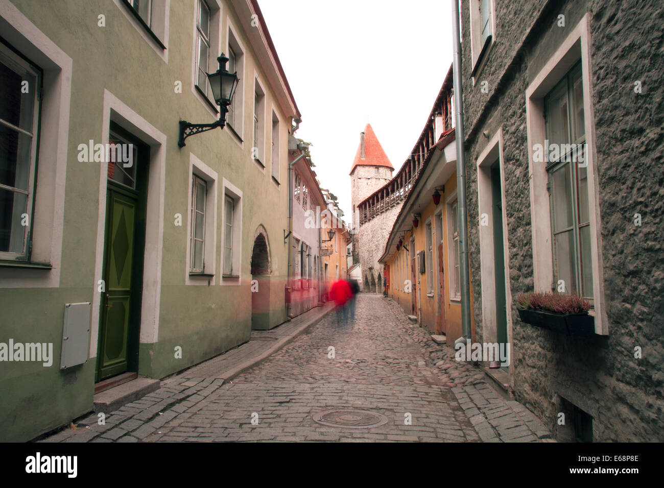 haunted streets of Tallinn Stock Photo